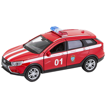 Игрушка модель машины 1:34-39 Lada Vesta Sw Cross Пожарная охрана 